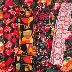 Girls LuLaRoe leggings Lot of 4